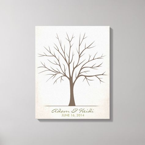 Wedding Fingerprint Tree – Rustic Canvas Print Wedding Fingerprint, Wedding Fingerprint Tree, Fingerprint Tree, Shop Wedding, Look At You, Guest Book, Wedding Shop, Fingerprint, Wedding Invitations