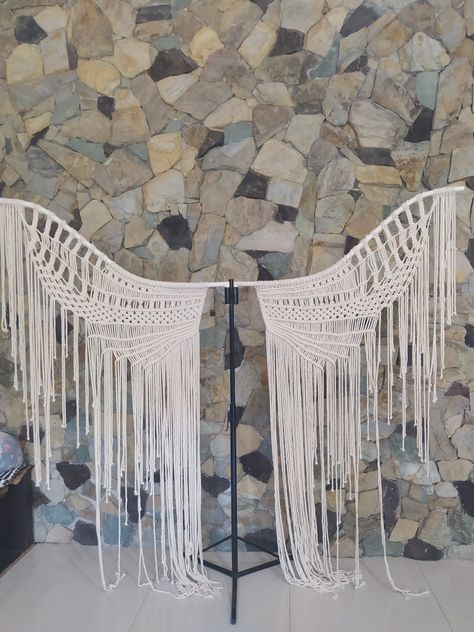 Macrame Wings, Wings Macrame, Yarn Hanging, Beach Cabana, Macrame Dress, Mini Macrame, Macrame Wall Art, Handmade Decor, Macrame Decor