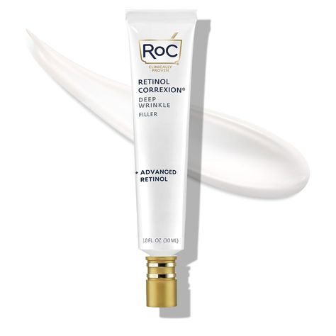 RoC Retinol Correxion Deep Wrinkle Facial Filler with Hyaluronic Acid & Retinol, Skin Care for Women and Men, 1 Fl Oz (Packaging May Vary) Roc Retinol Correxion, Roc Retinol, Retinol Skincare, Wrinkle Filler, Facial Fillers, Anti Wrinkle Cream, Deep Wrinkles, Wrinkle Cream, Skin Care Treatments