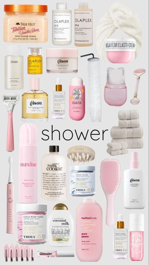 Shower Routine, Different Types, Beauty Products, Energy, Shower, Skin, Pink, Beauty