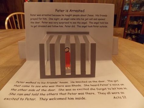 Peters Escape From Prison Craft, Peter Bible Craft, Peter In Prison Craft, Peter And John In Prison Craft, Peter Freed From Prison Craft, Peter In Prison Craft For Kids, Joseph In Prison Craft, Peter Escapes From Prison Craft, Paul And Silas In Jail Craft