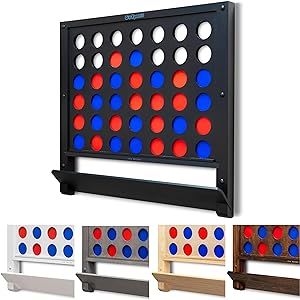 GoSports Wall Mounted Giant 4 in a Row - Jumbo Four in a Row with Coins - Choose Your Style Ping Pong Room, Life Size Games, Wall Games, 4 In A Row, Wall Game, Giant Games, Amazon Prime Day Deals, Blue Game, Youth Room