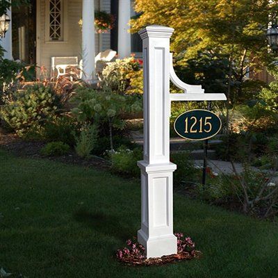 Mayne 5812 Woodhaven Sign Post Address Sign Post, Corner Fence, Address Marker, Outdoor Lamp Posts, House Letters, Driveway Entrance, Solar Lantern, Newel Posts, House Number Sign