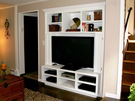 This is a "how to" that helps with my parts list and how I'm going to go about the bottom units of my built in. Tv Cabinet With Doors, Mounted Tv Cabinet, Pallet Deck Diy, Wall Mounted Tv Cabinet, Built In Entertainment Center, Diy Entertainment, Entertainment Center Shelf, Diy Tv Stand, Entertainment Center Kitchen