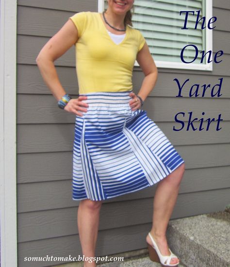 The One Yard Skirt Diy Sewing Tutorials, How To Make Skirt, Skirt Tutorial, Garment Pattern, Skirt Patterns Sewing, Lou Lou, Womens Sewing Patterns, Sewing Skirts, Easy Sewing Patterns