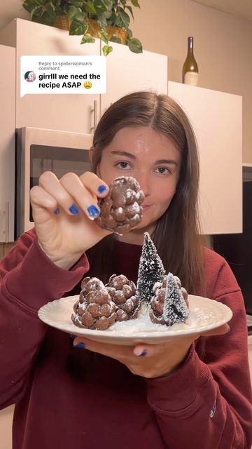 emily🌱| food creator on Instagram: "how to make edible pinecones!🌲🍫" Edible Pinecones, Chocolate Pinecones, Love Quotes For Him, Good Morning Quotes, Pine Cones, Christmas Cookies, Chocolate Chip Cookies, Chocolate Cake, Holiday Recipes