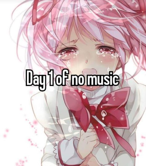 Madoka (me) crying You Said You Like My Playlist, Me When I Listen To Music, When He Listens To, I Cant Stop Changing My Pfp, The Song Of Today Is, Day 1 No Hating, Music To Listen To, Songs To Listen To, My Reaction To Your Information