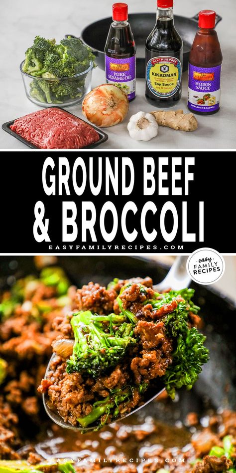 Easy Beef and Broccoli (with Ground Beef) Asian Recipes With Ground Beef, Ground Beef Recipes Rice, Hamburger And Broccoli, Ww Ground Beef Recipes, Meal Prep With Ground Beef, Ground Beef Crockpot Recipes Easy, Beef And Broccoli Crock Pot, Ww 2024, Hamburger Casseroles