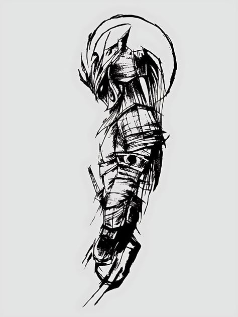 Sketch Style Tattoos, Samurai Tattoo Design, Cool Forearm Tattoos, Warrior Tattoos, Norse Tattoo, Warrior Tattoo, Tattoo Style Drawings, Samurai Tattoo, Small Tattoos For Guys