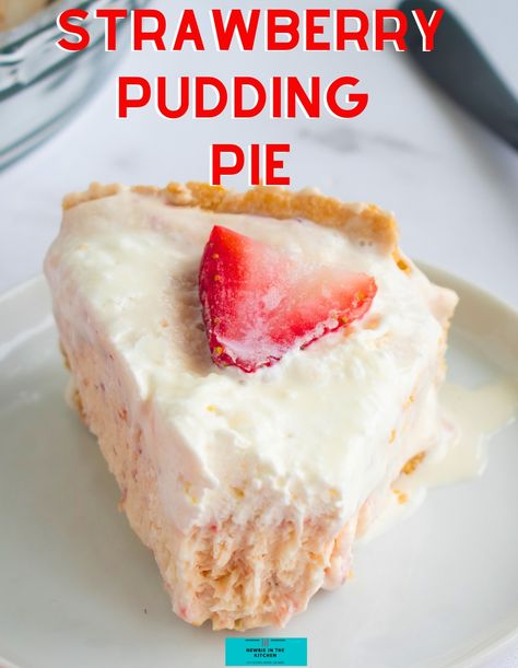 Strawberry Pudding Pie. Easy Strawberry Pudding Pie is a delicious chilled dessert using fresh strawberries, vanilla pudding and whipped cream filled in a crisp graham cracker crust. Quick to make and always popular!