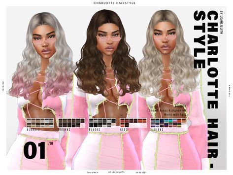 Leah Lillith, Hair Ts4, Sims 4 Mac, Sim4 Cc, Ts4 Hair, 4 Hairstyles, Sims 4 Black Hair, Sims 4 Anime, Y2k Hair