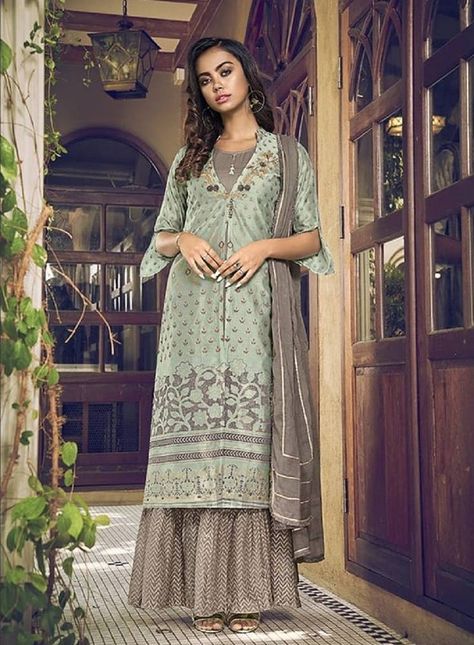 Light Sea Green Fancy Salwar Suit Made of Pure Art Silk. (1 Top/ 1 Bottom/ 1 Dupatta) Printed Anarkali Suits, Cotton Anarkali Suits, Cotton Churidar, Diwali Dresses, Printed Anarkali, Cotton Anarkali, Designer Anarkali, Silk Bottoms, Cotton Dupatta