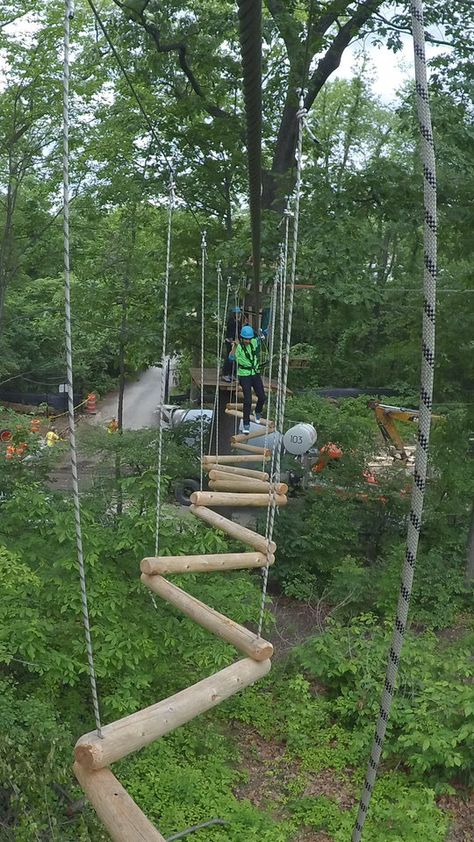 Now Open: Check Out The Bronx Zoo's Exhilarating New Treetop Ropes Course & Zipline: Gothamist Natural Playground Ideas, Cool Playgrounds, Playground Ideas, Reconnect With Nature, Bronx Zoo, Ropes Course, Natural Playground, Outdoor Classroom, Backyard Playground