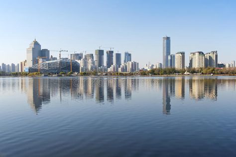 Shenyang city panorama. In autumn at the Hunhe River, China , #Affiliate, #panorama, #city, #Shenyang, #autumn, #China #ad City Panorama, Panorama City, China Image, Shenyang, Aztec Design, Kids Artwork, Design Display, Design Background, Display Ideas