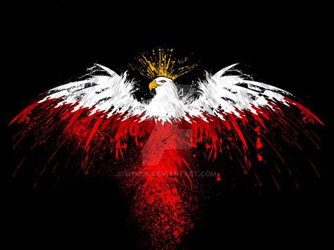 Polish Eagle Tattoo, Polish Embroidery, Polish Hussars, Polish Tattoos, Polish Eagle, Poland Art, Polish Traditions, Patriotic Pictures, Eagle Art