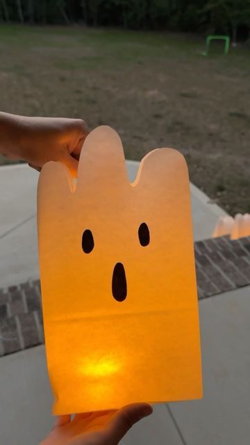 Lauren Reed on Instagram: "I am in LOVE with these ghost luminaries!! 👻 They are so easy, inexpensive, and so much fun to make! 

Comment GHOST for a link to everything I used! 

These would be great inside or outside. If you use them outside I would recommend using some kind of flat weights so they don’t shift when the wind blows. I have some linked that I used as well!

Let me know if you try it!!

#halloween #halloweendecor #halloweendecorations #easyhalloweendecor #diyhalloween #ghostdecor #ghost #ghostluminaries #socute #easydiy #diydecor" Ghost Luminaries, When The Wind Blows, Easy Halloween Decorations, Ghost Decoration, Am In Love, Halloween Diy, Try It, The Wind, Halloween Decorations