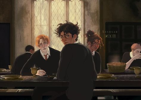 Harry Potter Character Fanart, Harry Potter Fanart Harry, Harry Potter Fan Art Harry, James Potter Fanart, Hogwarts Fanart, The Golden Trio, Harry Potter Illustrations, Buku Harry Potter, Harry Potter Artwork