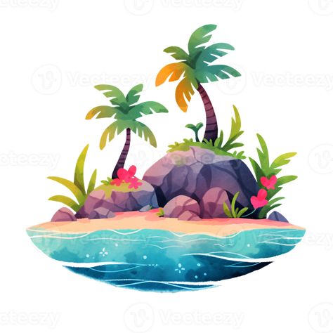 Island Clipart, Tropical Island, Tropical Islands, Free Png, Royalty, Royalty Free, Clip Art, Illustrations