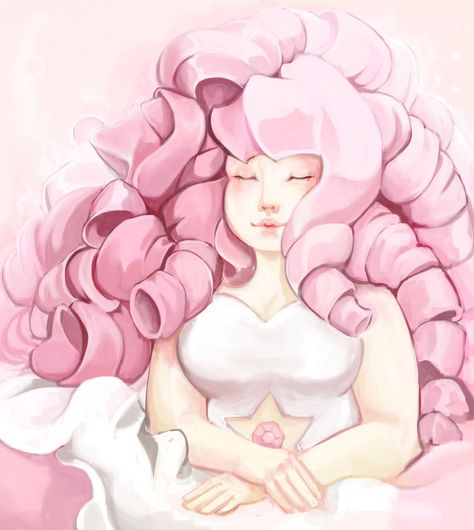 Rose Quartz by Mintsteak Rose Quartz Steven, Rose Quartz Steven Universe, Steven Universe Gem, Steven Universe Fanart, Universe Art, Space Rock, Wow Art, Crystal Gems, A Drawing