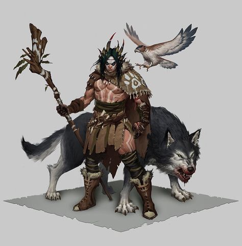 Fantasy Beast Tamer, Dnd Beastmaster, Beast Tamer Character Design, Beast Tamer, Nordland, Dungeons And Dragons Characters, Dungeons And Dragons Homebrew, Long Run, Fantasy Warrior