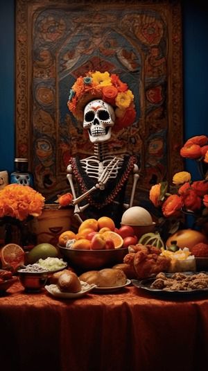 Oaxaca Día de los Muertos: Celebrating Day of the Dead in Mexico (2024) Day Of The Dead Diy Decor, Hyena Skeleton, Dia De Muertos Party Ideas, Day Of The Dead Birthday Party, Day Of The Dead Decor, Dia De Los Muertos Birthday Party Ideas, Day Of The Dead Aesthetic, Ofrenda Ideas Diy Small, Dead Of The Dead