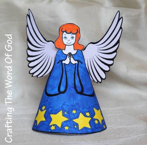 Christmas Angel Biblical Crafts, Kids Sunday School Lessons, Christmas Angel Crafts, Map Crafts, Sunday School Crafts For Kids, Christmas Bible, Angel Crafts, Wreath Decoration, Sunday School Crafts