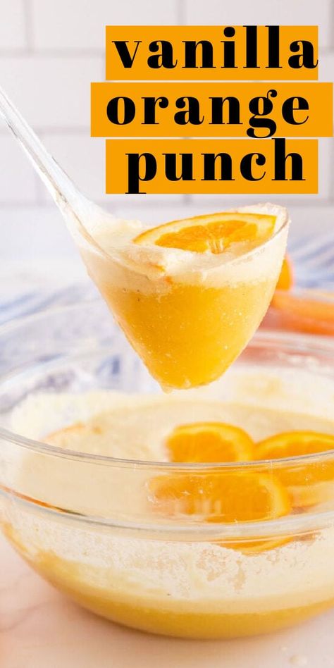 With only four ingredients you can make this creamy, dreamy, vanilla orange punch. Whether it's in the fall, summer, or spring, it's delicious year-round! Easy Buckeyes, Classy Cocktails, Family Drinks, Orange Punch, Summer Punch, Easy Punch, Pint Of Ice Cream, Christmas Pie, Punch Drinks