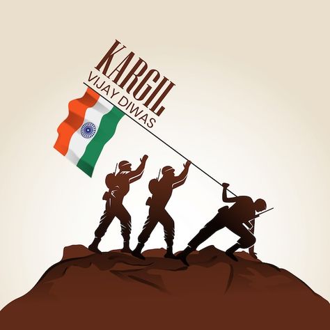 Kargil vijay divas 01 | Premium Vector #Freepik #vector #flag #india #indian #soldier Kargil Divas, Flag India, Kargil Vijay Diwas, Vijay Diwas, Rajasthani Art, India Flag, Indian Air Force, Indian Navy, Indian Flag