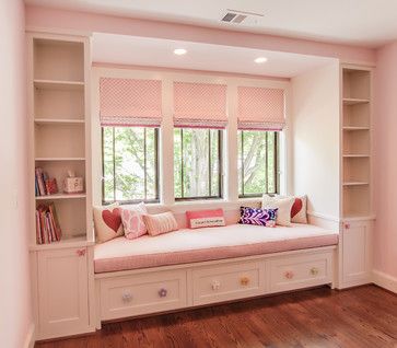 Window Design In Bedroom, Built In Bookshelf With Cabinet, Window Bedroom Design, Window Seat Design Bedrooms, Bedroom Window Seat, Window Seat Design, Bedroom Nook, Window Seats, Dc Metro