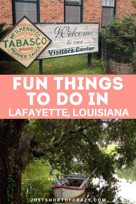 Don't miss this Lafayette, LA city guide with 10 Fun Things To Do In Lafayette including a factory tour, outdoor adventures and the ONLY ice cream parlor of its kind in the entire world!!! - JustShortOfCrazy    #traveltips #travelguide #outdooradventures #cityguide #travelideas #roadtrip #USAtravel Louisiana Vacation, Louisiana Woman, Texas Trip, Louisiana Travel, Cajun Food, Usa Trip, Lafayette Louisiana, Travel America, Usa Cities