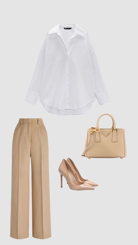 Summer Office Looks, Beige Fashion, Outfit Combos, Kebaya Muslim, Trendy Pants, Modest Dresses Casual, Stylish Work Attire, Effortlessly Chic Outfits, Everyday Fashion Outfits