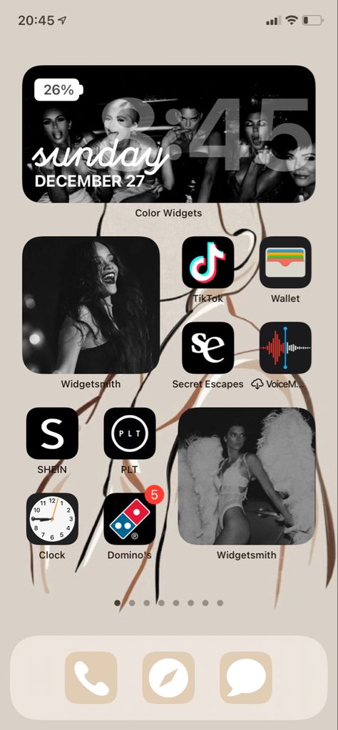 Ios Home Screen Aesthetic, Aesthetic Kardashian, Grey Aesthetic Wallpaper, Ios14 Homescreen, Home Screen Aesthetic, Grey Aesthetic, Screen Aesthetic, Baddie Aesthetic, Home Screen