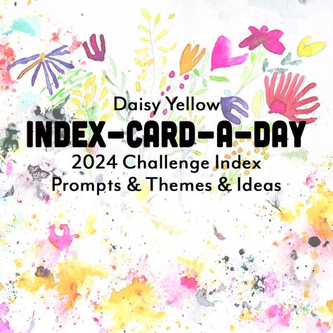 Table of Contents 🌻 2024 ICAD Challenge This page ⤵️⤵️⤵️ automatically updates when new prompts are posted. The idea is simple; create something on index card every day for 61 days.  June 1-July 31, 2024 Bookish Games, Index Card Challenge, Index Card Art, Index Card A Day, Journaling 101, Mixed Media Workshop, Exploration Art, Journaling Collage, Substitute Teaching