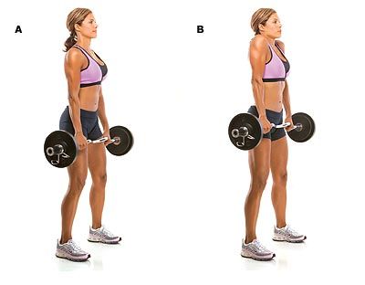 Barbell shrug Shrugs Workout, Barbell Shrugs, Back Muscle Exercises, Oxygen Magazine, Workout Programs For Women, Shoulder Day, Big Biceps, Barbell Workout, Knee Wraps