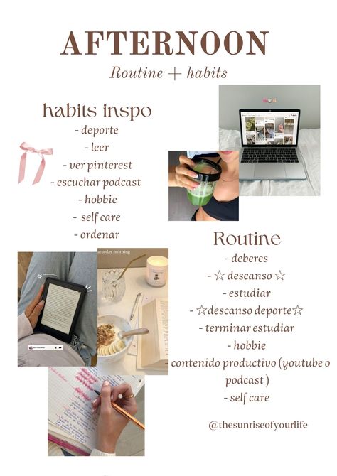 #afternoonroutine #coquette #routine #routineaesthetic #school #romantizeschool #aesthetic #habits #thatgirlhabit #routineforschool #routineinspo Afternoon Routine Aesthetic, Coquette Routine, Aesthetic Habits, Afternoon Routine, Pinky Girls, School List, Glow Up, The Glow Up