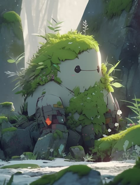 Cute Game Character Design, Gobelins Character Design, Stone Character Design, Golem Illustration, Forest Character Design, Underground Creatures, Golem Art, Stone Golem, Monster Illustration