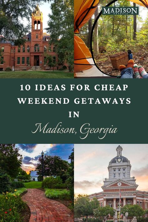 From solo explorers to family adventurers, Madison, Georgia, offers budget-friendly escapes for all! Explore these 10 great ideas for cheap weekend getaways in Madison. #budgetfriendly #budgettravel #visitmadisonga #exploregeorgia Cheap Weekend Getaways, Madison Georgia, Georgia Travel Guide, Georgia Travel, Great Ideas, Budget Travel, Weekend Getaways, Small Town, Travel Experience