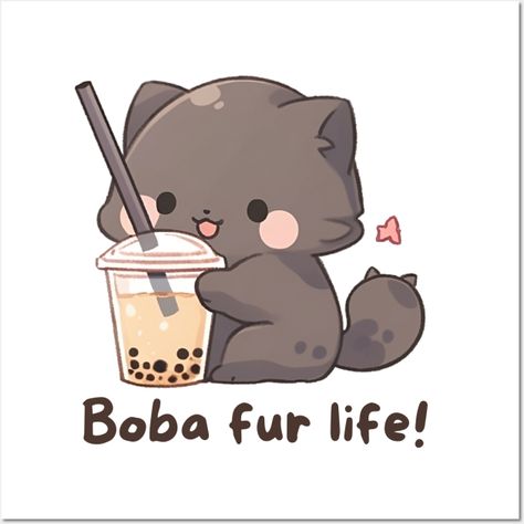 Our adorable design features a lovable cat enjoying a sip of delicious boba tea - the purr-fect blend of cuteness and humor. This comfy design is perfect for bubble tea lovers, cat enthusiasts, K-pop fans, K-drama addicts, and those who adore kawaii fashion. If you're a Cat Mom, or know one, this is a fabulous addition to your wardrobe. Plus-size options available, ensuring it's the right fit for everyone. Makes a lovely and thoughtful gift too! Cozy up in this warm and witty sweatshirt and show Cute Sushi Art, Cute Boba Drawing, Boba Cute, Cat Boba, Kawaii Board, Mom Apparel, Cat Calendar, Doodle Characters, Zodiac Funny