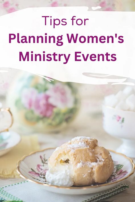 AMAZING Women's Ministry Event Ideas Womens Day Event Ideas, Women’s Event Ideas, Women Get Together Ideas, Tea Ministry, Womens Group Activities, Reading Retreat, Womens Ministry Events, Christian Women's Ministry, Ladies Event