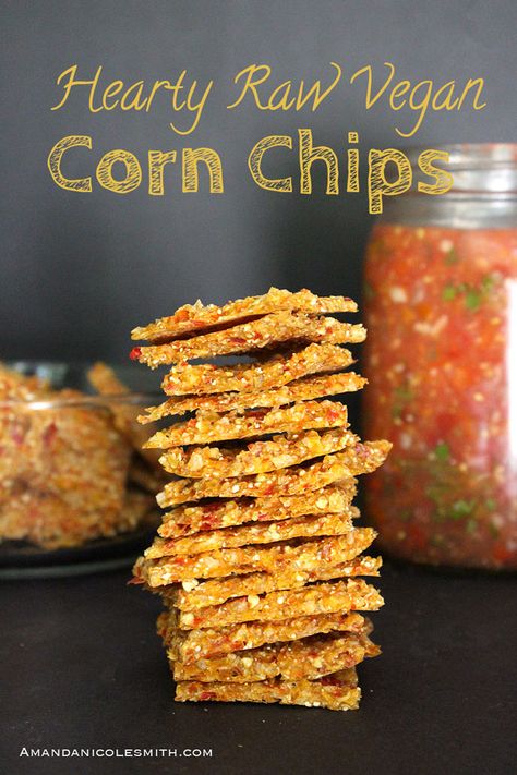 Corn Chips Recipe, Raw Vegan Recipes Easy, Vegan Tacos Meat, Amanda Nicole, Raw Snacks, Raw Vegan Diet, Vegan Nachos, Nicole Smith, Vegan Recipes Videos