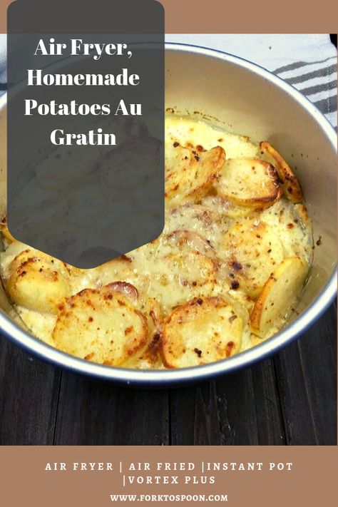 Air Fryer, Homemade Potatoes Au Gratin, Scalloped Potatoes Homemade Potatoes, Potatoes Air Fryer, Air Fryer Recipes Low Carb, Air Fryer Recipes Breakfast, Air Fryer Recipes Snacks, Air Fryer Recipes Vegetarian, Air Fryer Oven Recipes, Air Fry Recipes, Potatoes Au Gratin