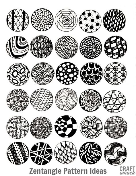 54 Zentangle pattern ideas for beginners, plus inspiration for taking your Zentangles to the next level.#zentangle #zentangles #patterns #doodling #drawingideas Modele Zentangle, Zantangle Art, Easy Zentangle Patterns, Art Beginners, Zentangle Kunst, Easy Zentangle, Henna Tutorial, Doodle Art For Beginners, Art Zentangle