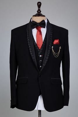 Buy Midnight Blue Bead Embroidered Jute Tuxedo Suit Online | Samyakk Latest Coat Pant For Men, Three Piece Suit Mens Wedding Latest, Pant Design For Men, Three Piece Suit Mens Wedding, Coat Pant For Men Suits Wedding, Fancy Kurta For Men, Blue Blazer Outfit Men, Coat Pant For Men, Reception Suits