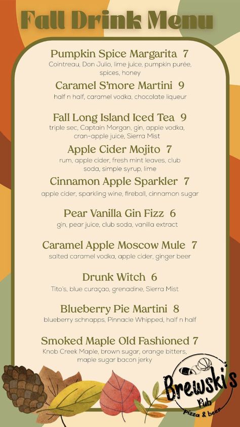 Warm Halloween Drinks Alcohol, Fall Long Island Iced Tea, Sweet Cocktails To Order, Fall Drink Specials, Thanksgiving Drinks Alcohol Recipes, Thanksgiving Mixed Drink Recipes, Fall Bar Drinks, Fall Cocktail Ideas, Thanksgiving Mixed Drinks