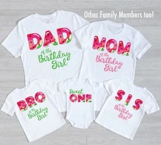 noellebydesign - Etsy Watermelon Birthday Party Theme, One In A Melon Birthday, Melon Birthday, Sweet One Birthday, Watermelon Birthday Parties, Natalie Marie, Red Outfits, Matching Family Shirts, Watermelon Party