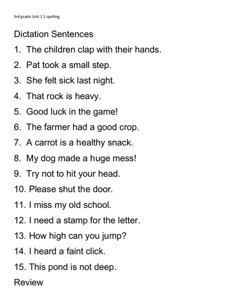 Traceable dictation sentences for Unit 1-1 David's New Friends. All fits on 1 page. Dictation Words For Grade 1, Simple Sentences For Kids, Dictation Worksheet, Sentence Dictation, Adjectives Grammar, Exclamatory Sentences, Sentence Writing Activities, Simple English Sentences, 2nd Grade Spelling