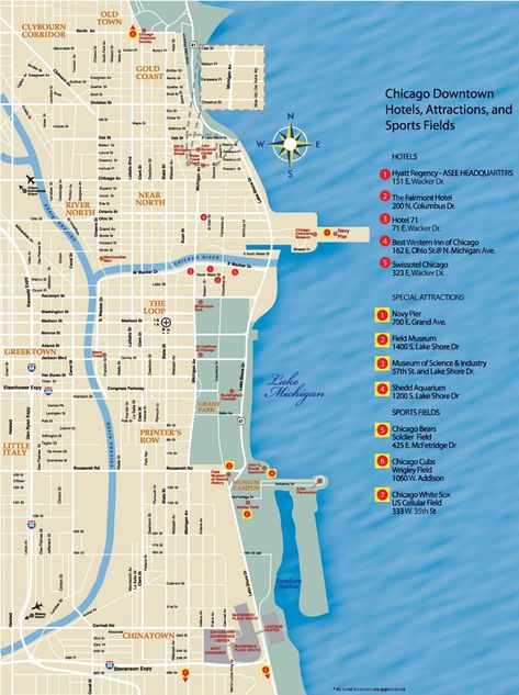 Chicago downtown map Map Of Chicago, Chicago Condos, Chicago Downtown, Chicago Map, Usa City, Chicago Hotels, Map Pictures, Usa Cities, Chicago City