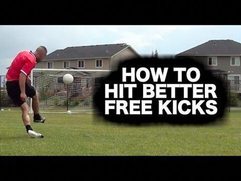 Free Kick Tutorial, Soccer Shots, Football Techniques, Soccer Shooting, Soccer Defender, Fun Soccer Drills, Kick Tutorial, Soccer Shoot, Coaching Football