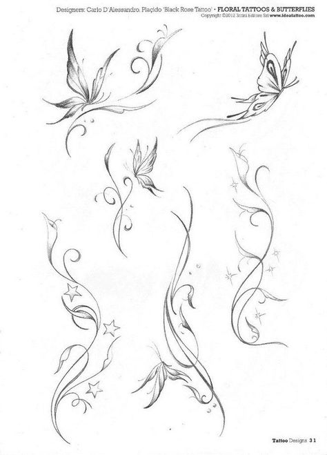 Curvy Tattoo Design, Ethereal Line Art, Ethereal Tattoo Designs, Fairy Core Tattoo Ideas, Flowy Tattoo Design, Swirly Tattoo Designs, Fairy Tattoos For Women Unique, Ethereal Tattoo Ideas, Lower Back Tattoos For Women Unique