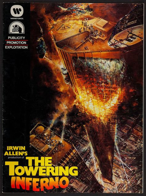 Towering Inferno (1974) John Berkey, The Towering Inferno, Old Movie Poster, Disaster Movie, Cult Movies, Famous Movies, Small Words, Movie Memorabilia, Scene Photo